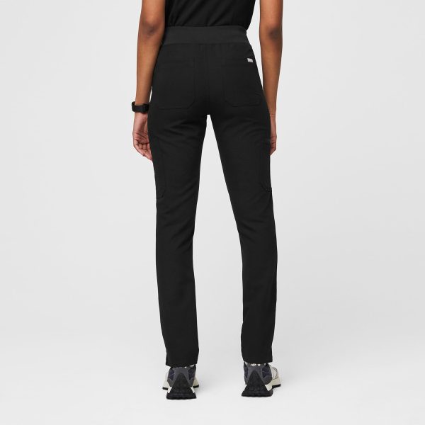 women s Black Yola™ High Waisted 2.0 - Petite Skinny Scrub Pants For Sale - Image 3