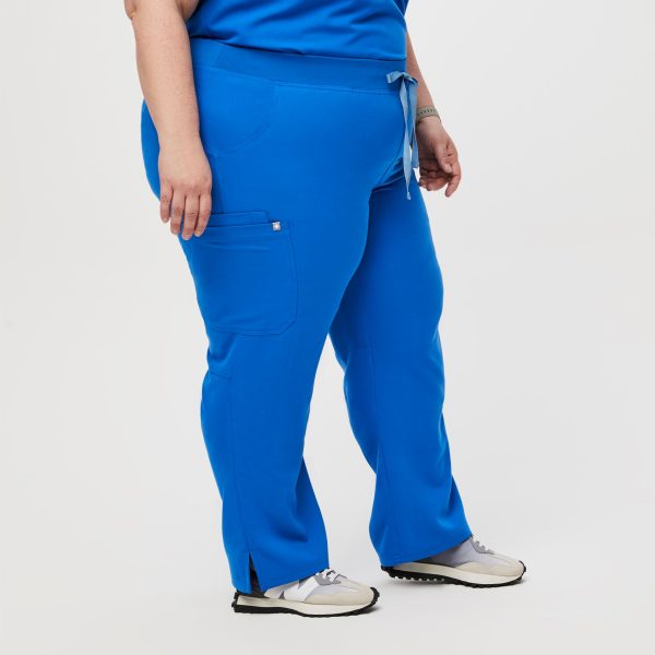 women s Royal Blue Kade™ - Petite Cargo Scrub Pants (3XL - 6XL) on Sale - Image 3